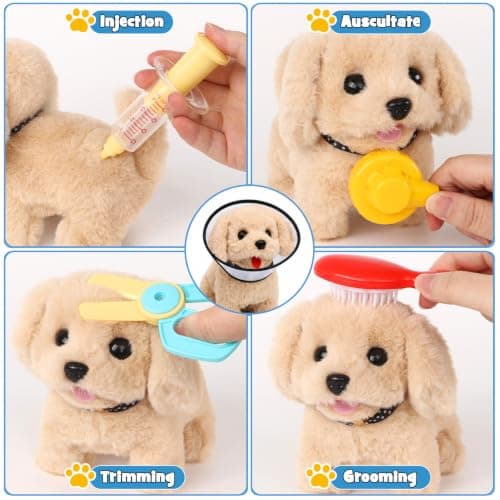 vamei Electronic Dog Toy with Dog House & Vet Toys for Kids Aged 3 4 5 6 7 — view 5
