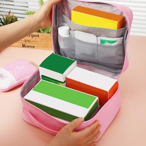 ViEinkaufen 4Pcs Pink First Aid Kit Bags — view 4