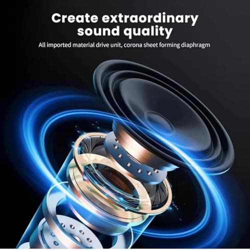 Wireless Bluetooth Headphones Over Ear ,HiFi Foldable Intelligent Noise Reduction Adjustable Wireless Headset with Microphone,Stereo Headphone with Deep Bass for Sports Travel Cellphone Tablet — view 3