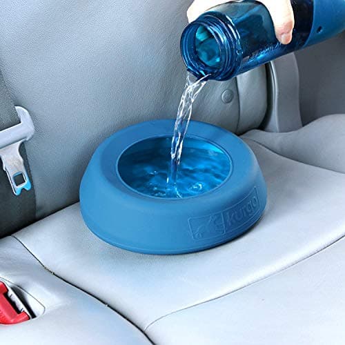 Kurgo Splash Free Wander Dog Water Bowl, 710ml, Coastal Blue — view 6