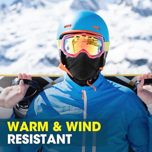 WTACTFUL Winter Neck Warmer Half Face Mask, Windproof Thermal Anti-Fog — view 3