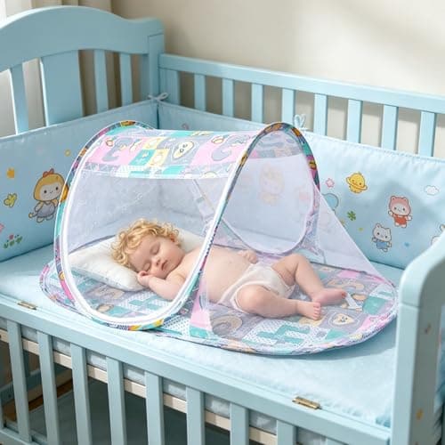 HATFRYF Foldable Baby Mosquito Net, Breathable Baby Bed Mosquito Nets, Storable for Home, Portable for Travel — view 5