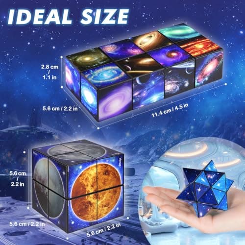 Euclidean Cube Fidget Toys for Kids 2 in 1 Fidget Cube Star Cube Puzzle Toy — view 6