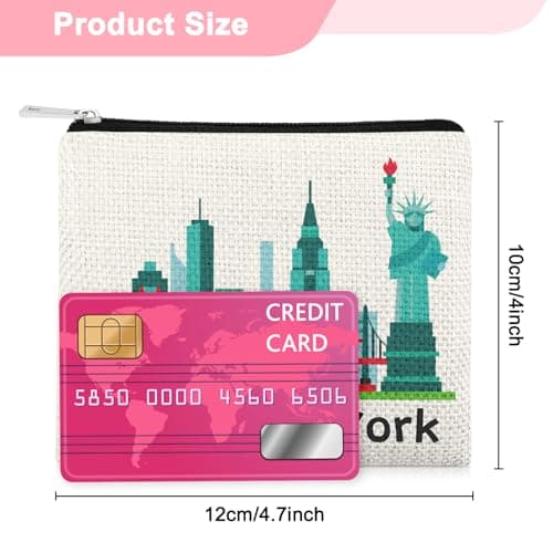 New York Girls Trip Coin Purses New York Lovers Gifts NYC Travel Vacation Coin Wallet Pouch for Women Friend Sister Girls Weekend Birthday Christmas Bachelor Party Friendship Gifts Wallet Purse — view 2