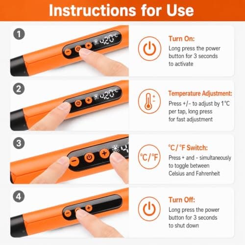 Cordless Soldering Iron with LCD, USB-C Rechargeable Pen 260-420°C — view 3