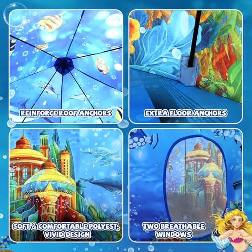 Ocean World Play Tent - Under the Sea Adventure Pop-Up Tent for Kids, Indoor Playhouse for Boys & Girls — view 5