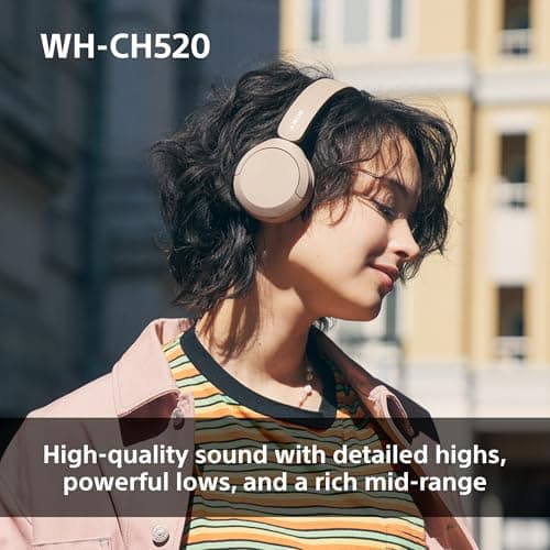 Sony WH-CH520 Wireless Bluetooth On-Ear Headphones, Lightweight Design, Up to 50 Hr Battery Life, Quick Charge, EQ, Clear Call Quality, iOS & Android, Black — view 4