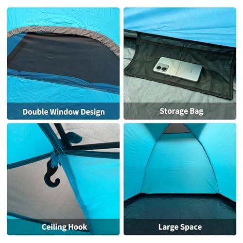 4 Man Camping Tent - 3 to 4 Person Dome Tent Lightweight, Waterproof Family tent, Compact, Quick Setup. Outdoors, Backpacking — view 5
