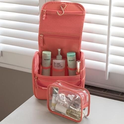 Stackers Pink Grapefuit Large Hanging Washbag — view 2