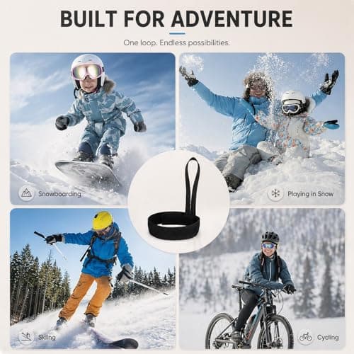 UMEGMBX 4PCS Ski Glove Leash, GloveLead, Adjustable Glove Leash Skiing, GloveLeashSki Convenient, Outdoor Sports Hanging Gloves Ski Sports Outdoor Accessories — view 5