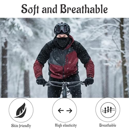 PSFXBM 3 Pack Snoods for Men Women, Winter Neck Gaiter Scarf, Neck Warmer Men, Cold Weather Accessories for Winter Outdoor Sports Skiing Cycling Running — view 4