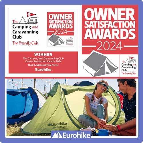 Eurohike Pop 200 Tent for 2 People with Sewn in Groundsheet, 2 Man, Easy to Pitch, Pop-Up Design, Lightweight (Green) — view 2