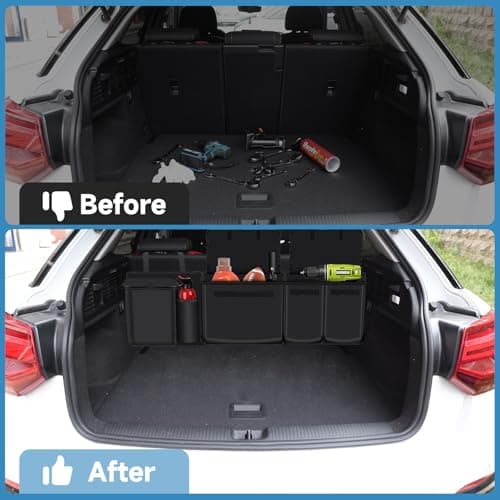 Einesin Car Boot Organiser, Seat Back Hanging Organisers with Built-in Cooler - Detachable Storage Modules with Zippers, Car Trunk Tidy Organiser Bag for SUVs, Vans — view 4
