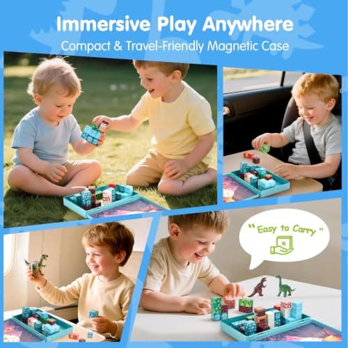 hahaland Travel Dinosaur Magnetic Blocks for Toddlers 3-5 — view 3