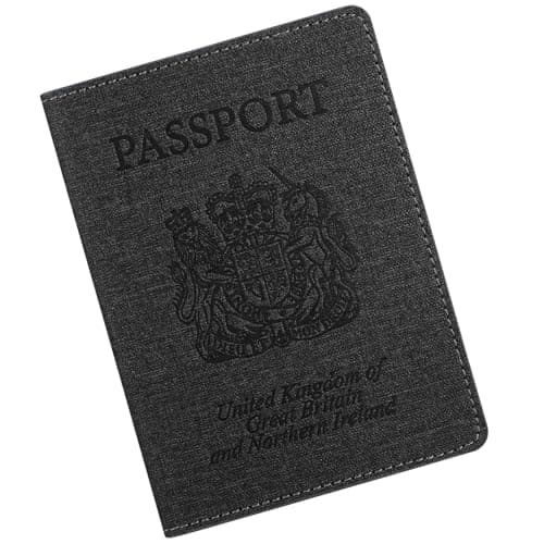 Cinocratic RFID Blocking Passport Holder Cover & Travel Wallet - PU Leather Organiser for Credit Cards, Boarding Pass and ID Cards | Travel Accessories for Men&Women (Black)
