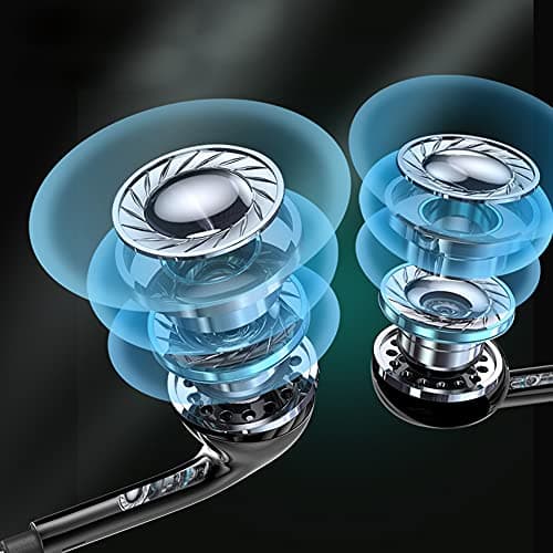 2 Pack Earphones Wired Headphones In Ear Wired Earbuds with Microphone Noise Isolating Headset remote sound control Compatible With Phone Samsung Huawei Android Smartphones Tablets Laptops — view 2