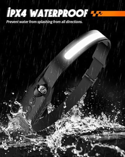 Zumhigh Rechargeable Head Torch with Real-Time Battery Indicator PX4 Waterproof Headlamp Perfect for Camping, Hiking, Night Runs — view 3