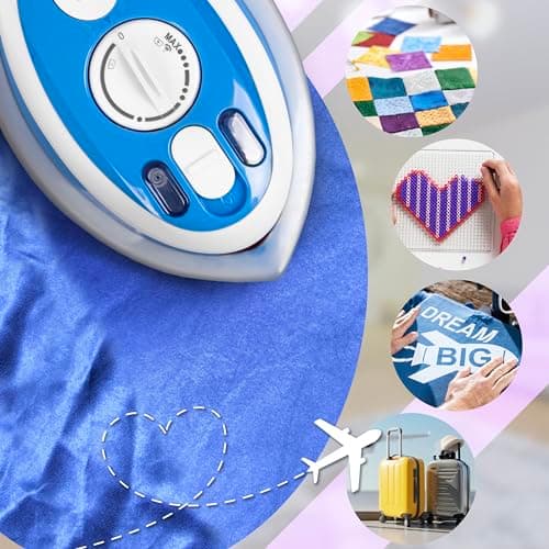 Duronic Travel Iron SI3 BE 400W Mini Irons with Dual Voltage, Variable Temperature Portable 35ml Blue Steam Iron for Holiday Quilting Crafts Compact Design for Travelling — view 6