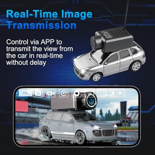 Hylukon 1:64 Scale WL Mini RC Drift Car, Remote Control Car with 720P HD WiFi Camera, Gyro, Ambient Lights, and VR Mode, Mini APP Controlled Toy Vehicle for Teens — view 3