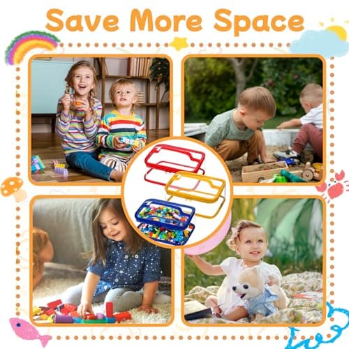 6 Pcs Toy Storage Bags Clear PVC Zipper Bags for Kids Toys Organizing — view 5