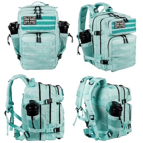 LHI Tactical Military Backpack for Men and Women 35L Army Assault Pack Bag Small Rucksack with Bottle Holder - Mint green — view 2