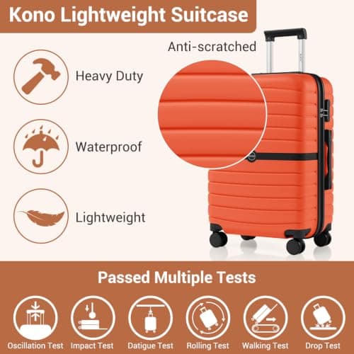 Kono Cabin Hard Shell Suitcase, Lightweight ABS+PC Carry On Hand Luggage — view 2