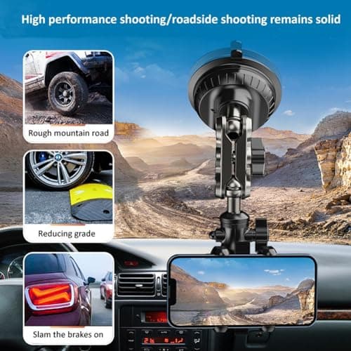 Juinrinet Car Phone Mount Universal Sucker Bracket for Window Windshield — view 3