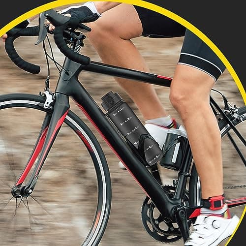 OLDLEY 1L/32oz Sports Water Bottle, 1000ml Motivational Drinks Bottle with Time Markings Leak Proof Drink & Lock Cover & No Straw, BPA Free for Adults Women Men Gym School Cycling Running Hiking — view 6