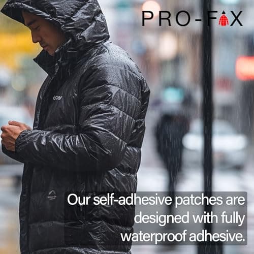 PRO-FIX Ripstop Repair Patch Kit – Waterproof, Tear-Resistant, Pre-Cut Self-Adhesive Patches for Tents, Jackets, Sleeping Bags, Awnings, Backpacks, Beach Gear, Camping & Festivals - Light Grey — view 6