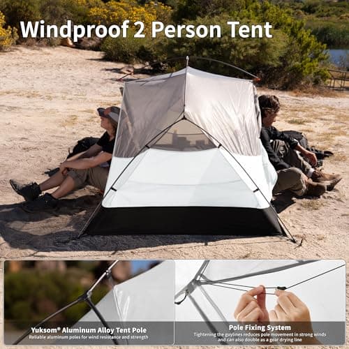 Naturehike Mongar Tent Camping Tent 2 Man Tent Waterproof Ultralight Trekking Tent Hiking Tent Double Layer for Hiking Climbing Outdoor Activities (210T Polyster/Blue) — view 5