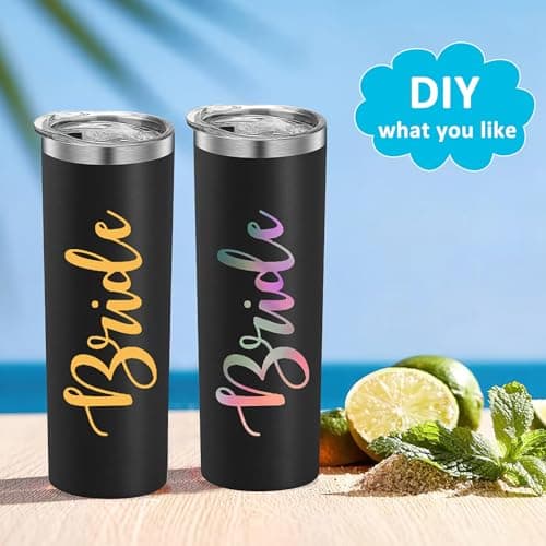 LYCN 10 Pack 20oz Stainless Steel Skinny Tumbler, Straight Tumblers Bulk with Lid and Straw, Black Insulated Slim Double Wall Tumbler Travel Mug Cups for Sport Gym DIY — view 6