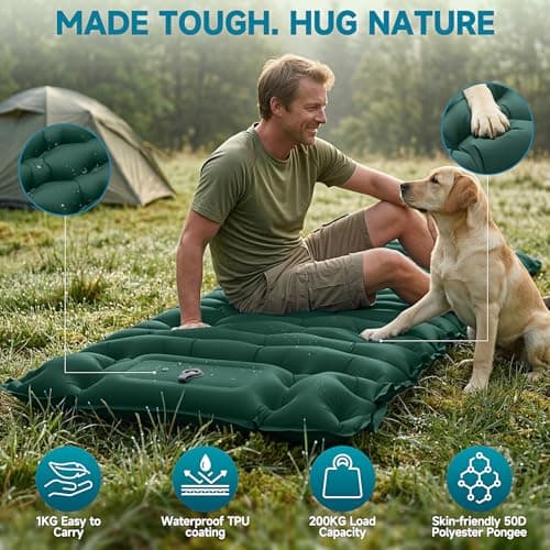 Camping Sleeping Pad Self Inflating 9.5CM Thick Sleeping Mattress Single — view 2