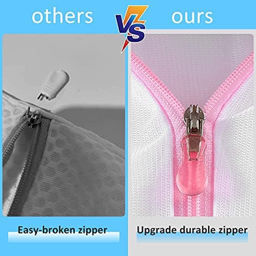 Gogooda 7PCS Mesh Laundry Bags, Reuse Durable Washing Machine Bag for Delicates Blouse, Hosiery, Underwear, Bra, Lingerie and Baby Clothes(XXL, XL, L, M, S, 2 Bra Bags) — view 5