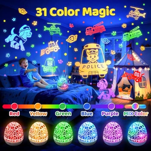 Ocean Sensory Lights Projector, White Noise Machine Baby Toys Gifts 1-8 old — view 6