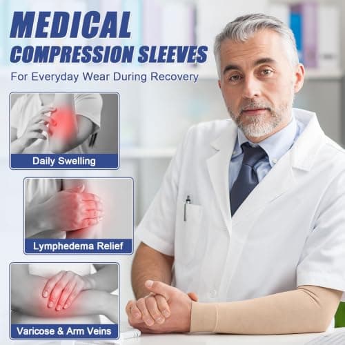 Beister 20-30 mmHg Compression Arm Sleeves for Pain Relief, Single — view 5