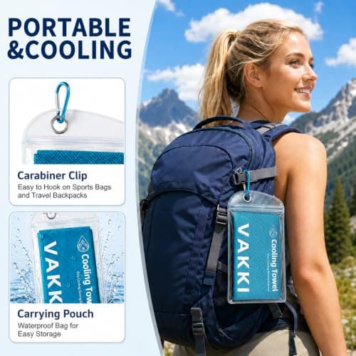 VAKKI Cooling Towels, 2 Pack (40"X12")-100 * 30cm — view 6