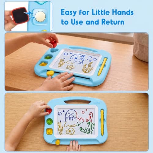 SGILE Magnetic Drawing Board Kids, Toddler Travel Toy Pad, Standard 25x18cm — view 4