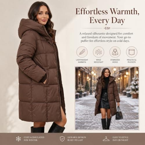 Winter Coats for Women UK Puffer Jackets Ladies Warm Oversized Jacket women's coats fleece lined waterproof coat women packable puffer jacket festival poncho waterproof adult travel rain poncho — view 4