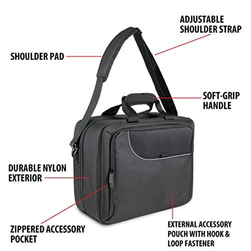 USA Gear Audio Mixer Case - Podcast Mixer Travel Case with Scratch-Resistant Interior & Customizable Storage - Compatible with RODECaster Pro, RODECaster Pro II, RC Duo & More Audio Equipment (Black) — view 5