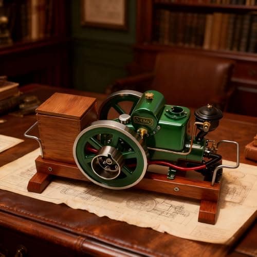 Horizontal Four-Stroke Engine Model with Wood Stand and Ignition, 1110 — view 2