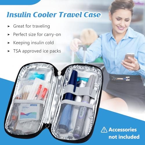 YOUSHARES Insulin Cooler Travel Case TSA-Approved for Monjaro GLP-1 Pens — view 2