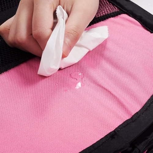 JupiterJX Pet Foldable Playpen Dog Cat Puppy Pen For Indoor Play Pen Crate, Breathable Mesh Carrier Kennel Soft Cage Tent For Extra Large Dogs Travel Puppies Playpens (Pink, 91x91x58 cm,XL) — view 2