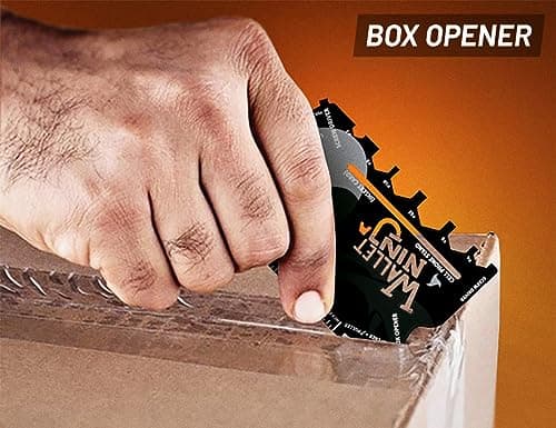 Wallet Ninja Multitool Card – 18 in 1 Credit Card Size Multi-Tool for Quick Repairs, EDC Survival Gear, Bottle Opener, Camping – Cool Gadget and Stocking Stuffer (Black) — view 2