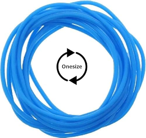 Lizzy | Gummie Bracelets Pack | 12 Neon Rubber Bangles, Turquoise | Lightweight, Stretchy, Comfortable Fit | Party Bag Fillers, 80s Fancy Dress Accessory — view 5