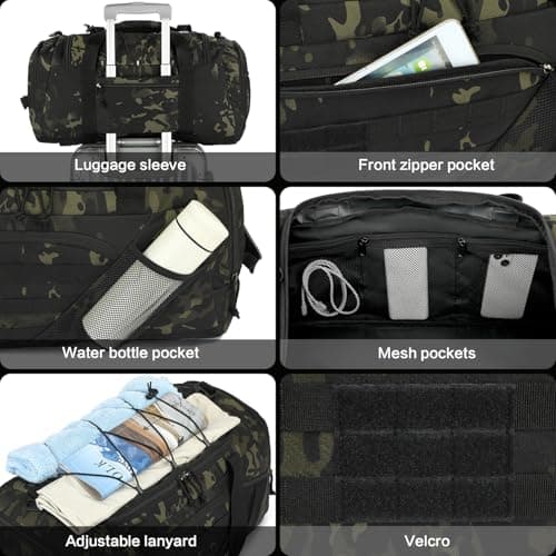 TONRUYN Tactical Gym Bag for Men 45L Sports Duffle Holdall Bags for Travel — view 5
