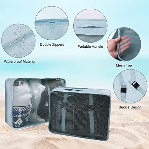 OSDUE Packing Cubes for Suitcase, 8PCS Thickening Travel Organiser Packing Bags Lightweight Travel Accessories Organizers Essentials Clothes Shoes Cosmetics Toiletries Storage Bags — view 3