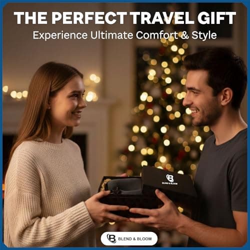 Blend & Bloom Travel Pillow for Airplane, Black — view 5