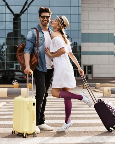CAMBIVO Compression Socks for Women & Men 2 Pairs, Flight Socks Compression Stockings for Calf & Ankle Support, Sports, Flying, Maternity Pregnancy, Nurses, Travel — view 6