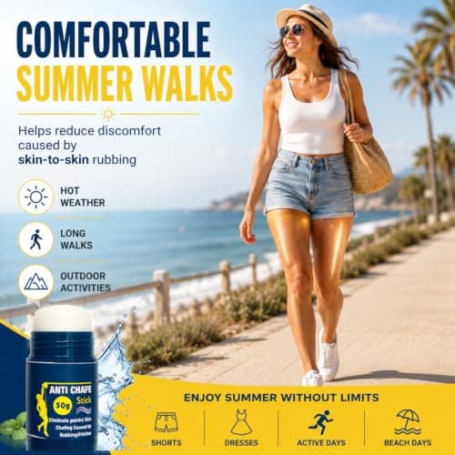 Anti Chafe Balm for Body, Anti Chafing Cream for Thighs, Underarms & Feet — view 4