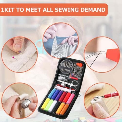 Travel Sewing Kit 72pcs Needle and Thread Kit, Portable Mini Sewing Supplies for Beginner | Kids | Home and Emergency Use — view 6